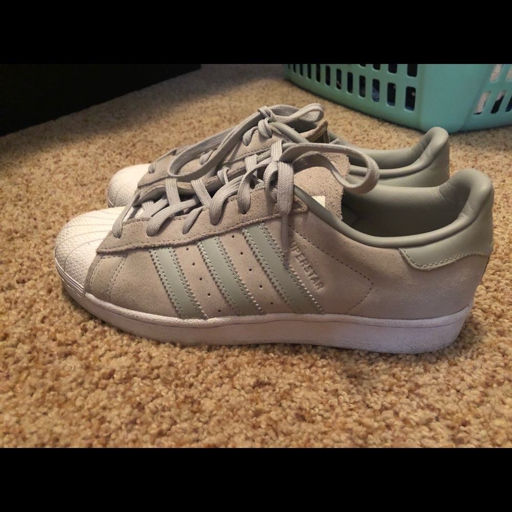Adidas gray superstar sneakers